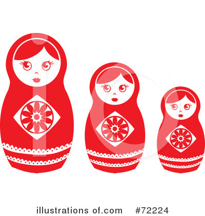 Royalty-Free (RF) Nesting Doll Clipart Illustration by Rosie Piter - Stock Sample #72224