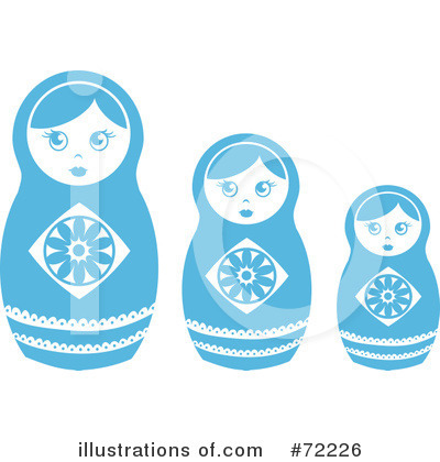 Royalty-Free (RF) Nesting Doll Clipart Illustration by Rosie Piter - Stock Sample #72226