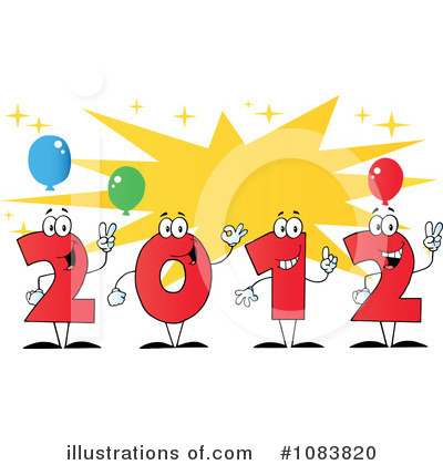 Royalty-Free (RF) New Year Clipart Illustration by Hit Toon - Stock Sample #1083820