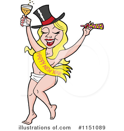 Happy New Year Clipart #1151089 by LaffToon
