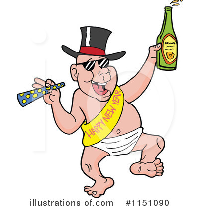 Happy New Year Clipart #1151090 by LaffToon