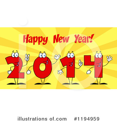 Royalty-Free (RF) New Year Clipart Illustration by Hit Toon - Stock Sample #1194959