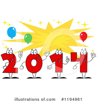 Royalty-Free (RF) New Year Clipart Illustration by Hit Toon - Stock Sample #1194961