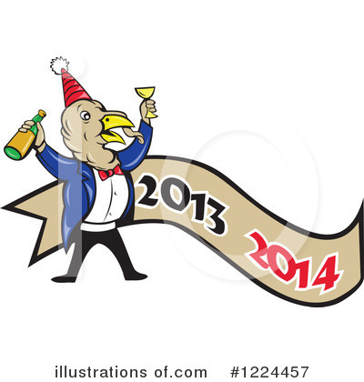 Royalty-Free (RF) New Year Clipart Illustration by patrimonio - Stock Sample #1224457