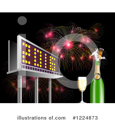 Royalty-Free (RF) New Year Clipart Illustration by patrimonio - Stock Sample #1224873