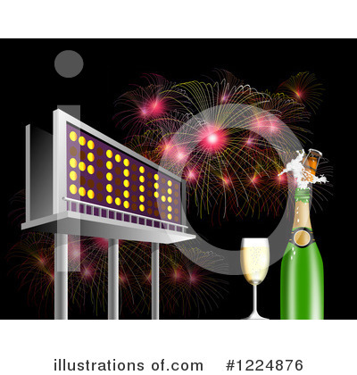Royalty-Free (RF) New Year Clipart Illustration by patrimonio - Stock Sample #1224876