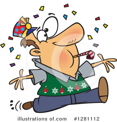 Christmas Party Clipart #1281112 by toonaday