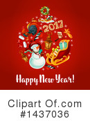 New Year Clipart #1437036 by Vector Tradition SM