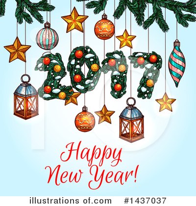 Royalty-Free (RF) New Year Clipart Illustration by Vector Tradition SM - Stock Sample #1437037