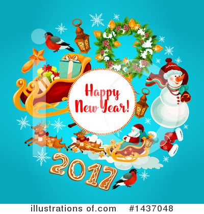 Royalty-Free (RF) New Year Clipart Illustration by Vector Tradition SM - Stock Sample #1437048