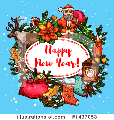 Royalty-Free (RF) New Year Clipart Illustration by Vector Tradition SM - Stock Sample #1437053