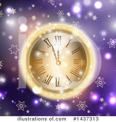 Wall Clock Clipart #1437313 by KJ Pargeter