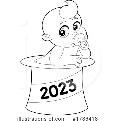 Royalty-Free (RF) New Year Clipart Illustration by Hit Toon - Stock Sample #1786418