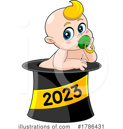 New Year Baby Clipart #1786431 by Hit Toon