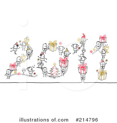 Royalty-Free (RF) New Year Clipart Illustration by NL shop - Stock Sample #214796