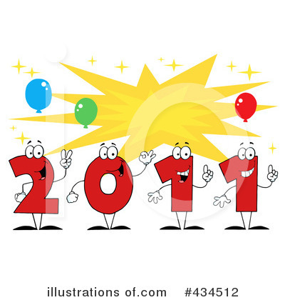 Royalty-Free (RF) New Year Clipart Illustration by Hit Toon - Stock Sample #434512