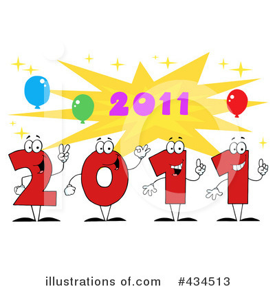 Royalty-Free (RF) New Year Clipart Illustration by Hit Toon - Stock Sample #434513
