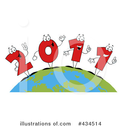 Royalty-Free (RF) New Year Clipart Illustration by Hit Toon - Stock Sample #434514