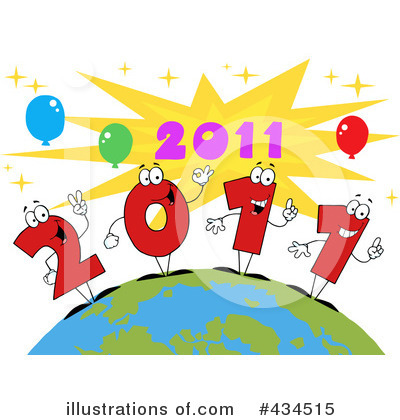 Royalty-Free (RF) New Year Clipart Illustration by Hit Toon - Stock Sample #434515