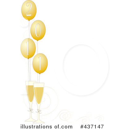 Royalty-Free (RF) New Year Clipart Illustration by Maria Bell - Stock Sample #437147