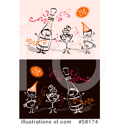Royalty-Free (RF) New Year Clipart Illustration by NL shop - Stock Sample #58174