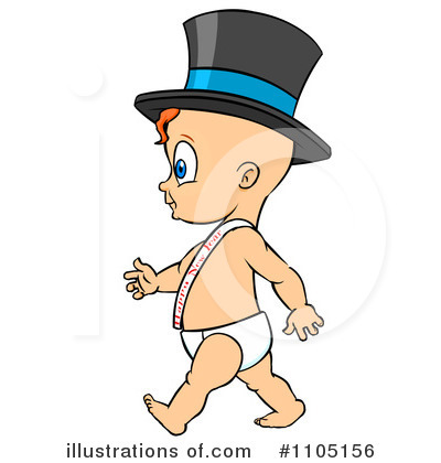Royalty-Free (RF) New Years Baby Clipart Illustration by Cartoon Solutions - Stock Sample #1105156