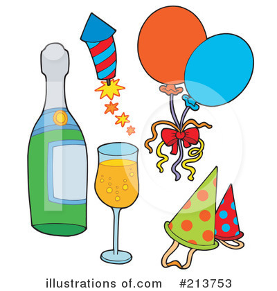 Royalty-Free (RF) New Years Clipart Illustration by visekart - Stock Sample #213753