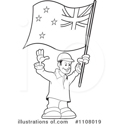New Zealand Clipart #1108019 by Lal Perera