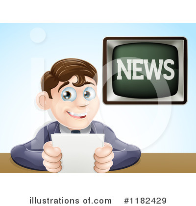 News Anchor Clipart #1182429 by AtStockIllustration