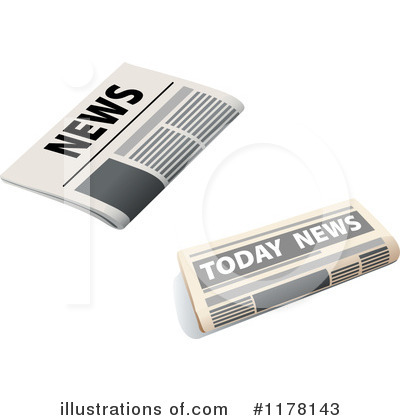 Newspaper Clipart #1178143 by Vector Tradition SM