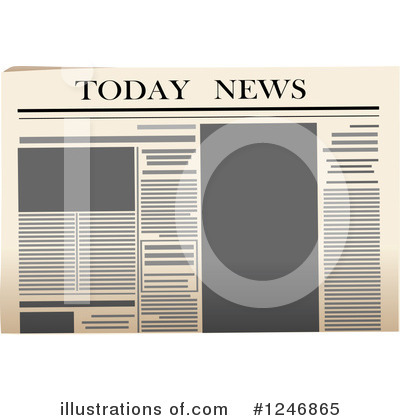 Newspaper Clipart #1246865 by Vector Tradition SM