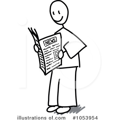 Royalty-Free (RF) Newspaper Clipart Illustration by Frog974 - Stock Sample #1053954