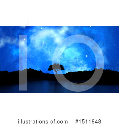 Royalty-Free (RF) Night Sky Clipart Illustration by KJ Pargeter - Stock Sample #1511848