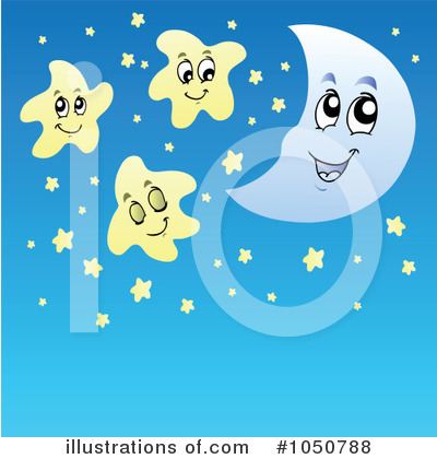Royalty-Free (RF) Night Time Clipart Illustration by visekart - Stock Sample #1050788