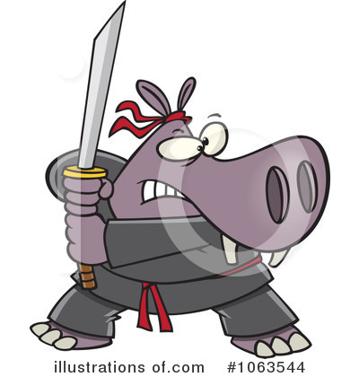 Royalty-Free (RF) Ninja Clipart Illustration by toonaday - Stock Sample #1063544