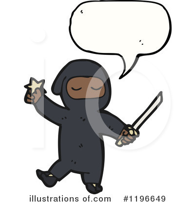 Royalty-Free (RF) Ninja Clipart Illustration by lineartestpilot - Stock Sample #1196649