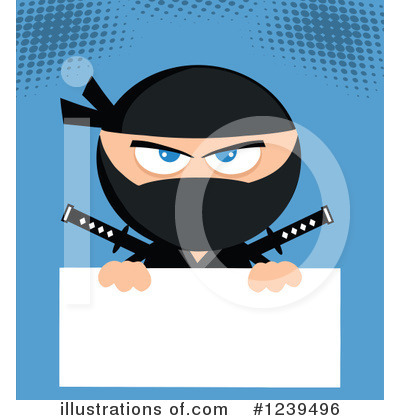 Royalty-Free (RF) Ninja Clipart Illustration by Hit Toon - Stock Sample #1239496