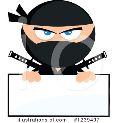 Royalty-Free (RF) Ninja Clipart Illustration by Hit Toon - Stock Sample #1239497