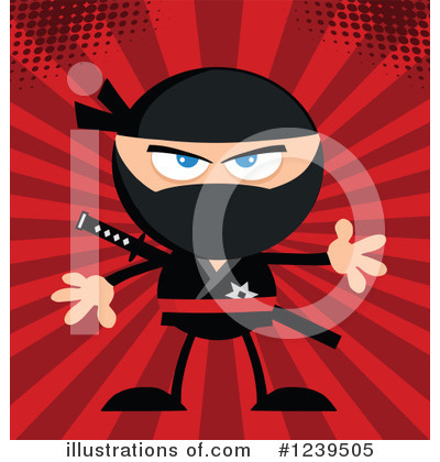 Royalty-Free (RF) Ninja Clipart Illustration by Hit Toon - Stock Sample #1239505