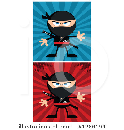 Royalty-Free (RF) Ninja Clipart Illustration by Hit Toon - Stock Sample #1286199
