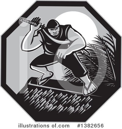 Royalty-Free (RF) Ninja Clipart Illustration by patrimonio - Stock Sample #1382656