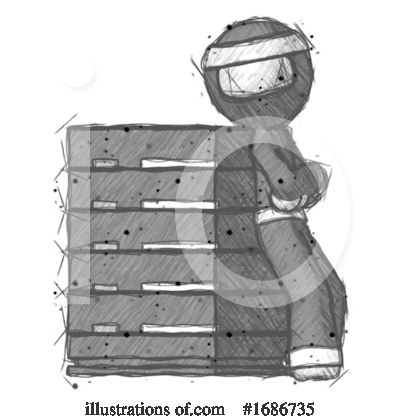 Royalty-Free (RF) Ninja Clipart Illustration by Leo Blanchette - Stock Sample #1686735