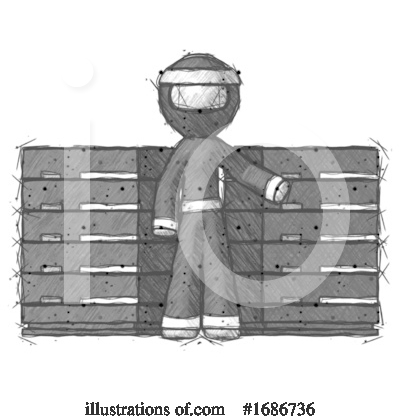 Royalty-Free (RF) Ninja Clipart Illustration by Leo Blanchette - Stock Sample #1686736