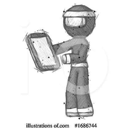 Royalty-Free (RF) Ninja Clipart Illustration by Leo Blanchette - Stock Sample #1686744