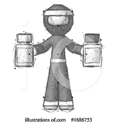 Royalty-Free (RF) Ninja Clipart Illustration by Leo Blanchette - Stock Sample #1686753