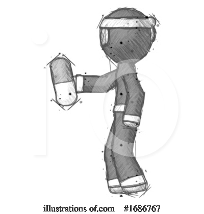 Royalty-Free (RF) Ninja Clipart Illustration by Leo Blanchette - Stock Sample #1686767