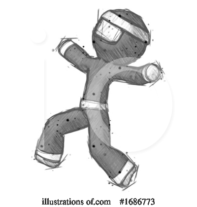 Royalty-Free (RF) Ninja Clipart Illustration by Leo Blanchette - Stock Sample #1686773