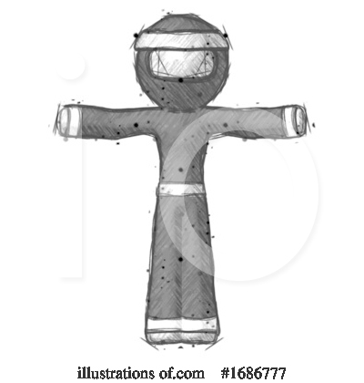 Royalty-Free (RF) Ninja Clipart Illustration by Leo Blanchette - Stock Sample #1686777