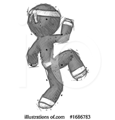 Royalty-Free (RF) Ninja Clipart Illustration by Leo Blanchette - Stock Sample #1686783
