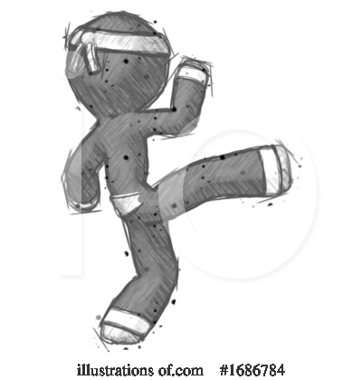 Royalty-Free (RF) Ninja Clipart Illustration by Leo Blanchette - Stock Sample #1686784